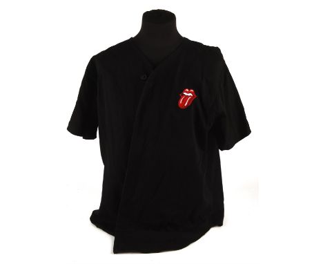 The Rolling Stones - Baseball style top, black white and red with tongue logo to front, Rolling Stones to rear, label states 