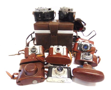 SEVEN ASSORTED CAMERAS  including a Futura, with a Futar 1:3.5/45 lens, no.21491; and a Balda, with a Baldanar 1:3.5/50 lens;