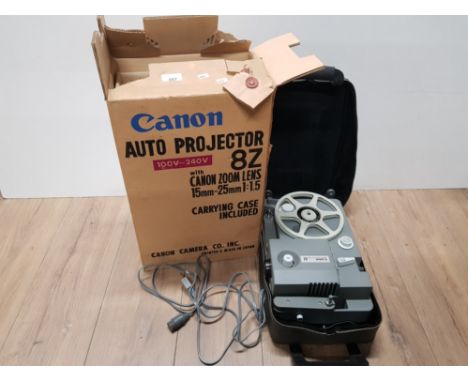 VINTAGE CANON 8Z AUTO PROJECTOR WITH ORIGINAL BOX AND CARRY CASE