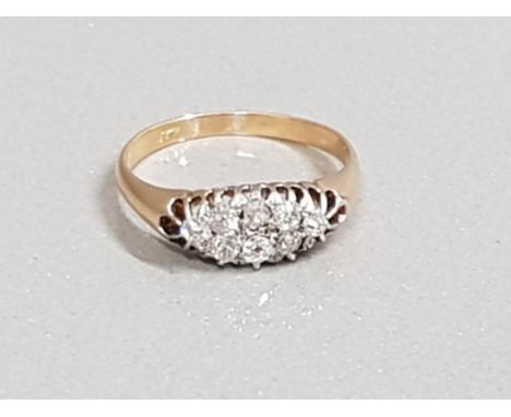 GOLD DIAMOND RING 3.3G SIZE P