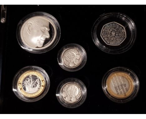 UK 2011 ROYAL MINT SILVER PIEDFORT COIN SET OF 6 COINS IN ORIGINAL PRESENTATION CASE WITH CERTIFICATE