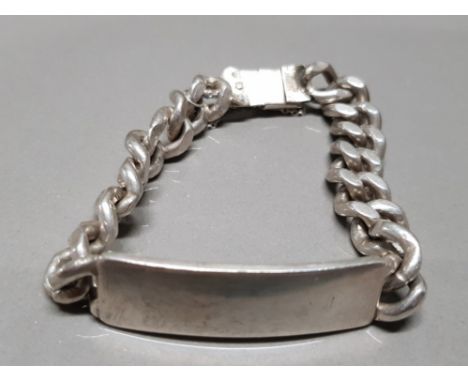 HALLMARKED BIRMINGHAM SILVER ID BRACELET 54.3G