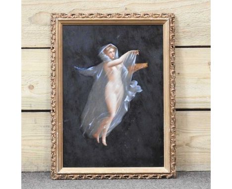 Neapolitan school, 20th century, goddess, oil on board, 34 x 24cmCondition report: Has various light marks to the surface. Th