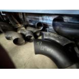 Lot - On (2) Floor Sections of Flanges, Elbows, Reducers & Tee's