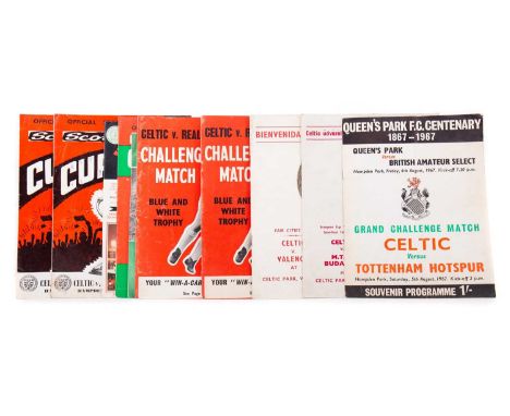 CELTIC F.C., COLLECTION OF PROGRAMMES CIRCA 1960s including v. Budapest April 1964, Valencia October 1962, Real Madrid Septem