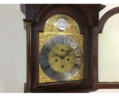 GEORGE III SCOTTISH WEST COAST MAHOGANY LONGCASE CLOCK THOMAS STOBO OF STRATHAVEN, LATE 19TH/EARLY 20TH CENTURY three train e