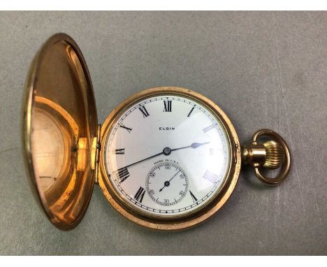 ELGIN GOLD PLATED POCKET WATCH ALONG WITH A TISSOT WRISTWATCH AND A LONGINES MOVEMENT also a Longines buckle Qty: 3