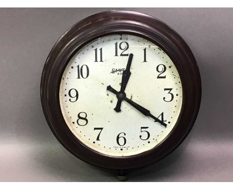 SMITHS 8 DAY WALL CLOCK the circular white dial with Arabic nurmerals30cm diameter