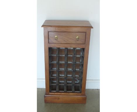 A small oak wine rack built by a local craftsman to a high standard - 51cm x 28cm x 98cm high
