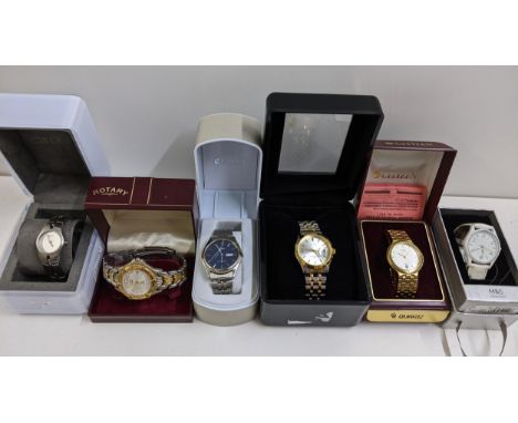 Fine boxed watches to include a gents Citizen WR100, gents Rotary sapphire and othersLocation: 