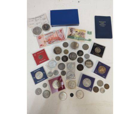 Mixed World Coins - to include, the 1978 New Zealand Proof Coin Collection containing a silver Dollar, '1780' Maria Theresa T