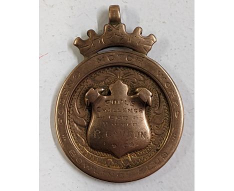 A 9ct gold 'Foden's Motor Works Bowling Club Poole Challenge Cup Winner 1/9/28', 9gLocation: 
