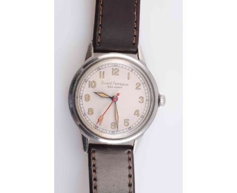 A GIRARD-PERREGAUX SEA-HAWK STAINLESS STEEL WRISTWATCH, with centre sweep seconds and luminous markers. Case 30mm wide