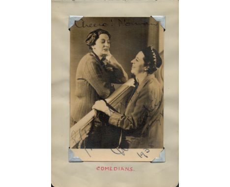 Elsie and Doris Waters signed 6x4inch vintage photo. TV/Film, Entertainment autograph. Good condition. All autographs come wi