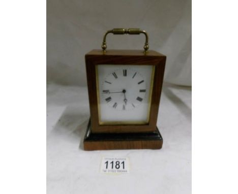 A 19th century French mantle clock in rosewood case