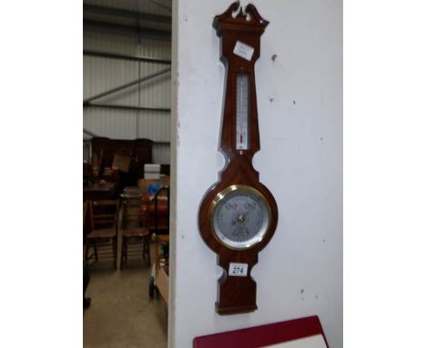 A mahogany barometer