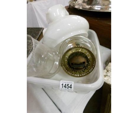 An oil lamp font and 2 shades