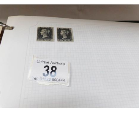 An album of K stamps including 9 pages of penny reds