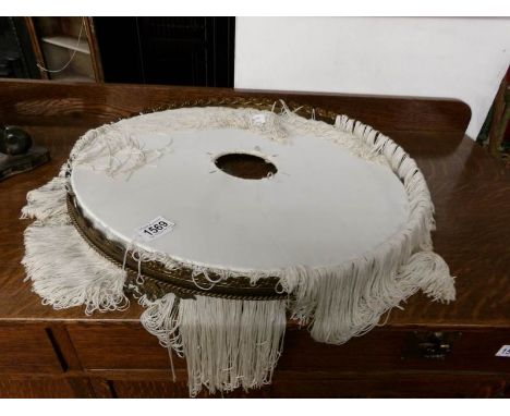 A fringed ceiling light