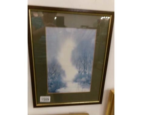 A Lithograph - Anthony Weller - "silver light", Artist statement and signature on reverse