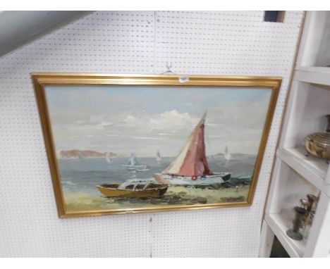 Oil on canvas seascape