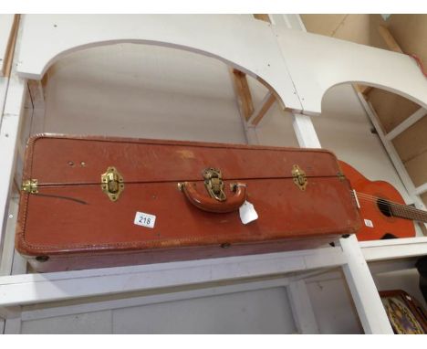 A large travel trunk