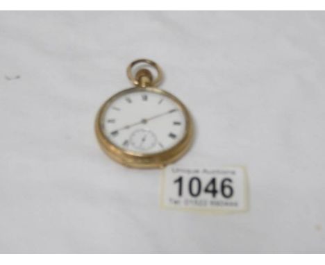 A Gold plated pocket watch, A.L.D. Dennison Watch Case Co., Serial No.140866