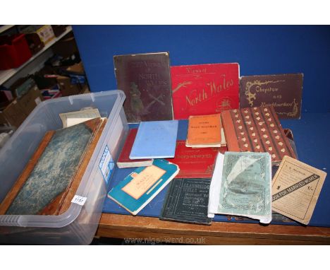 A quantity of vintage Ledgers and topographical pamphlets including photographic views of Llandrindod Wells, views of Aberyst