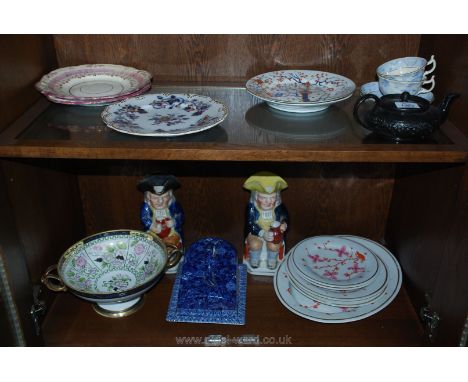 An interesting representative collection of 18th-19th c. English ceramics, Flight Barr Barr dessert service, two Derby plates