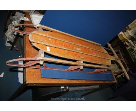 A vintage American toboggan