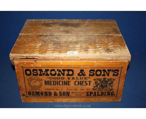 An 'Osmond and Sons' vintage Medicine Chest.