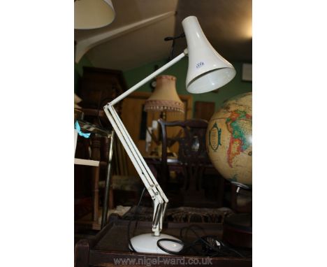 A Herbert Terry 1970's angle poise lamp ,model 90 in off-white. 