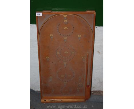 A vintage Bagatelle board, a/f.