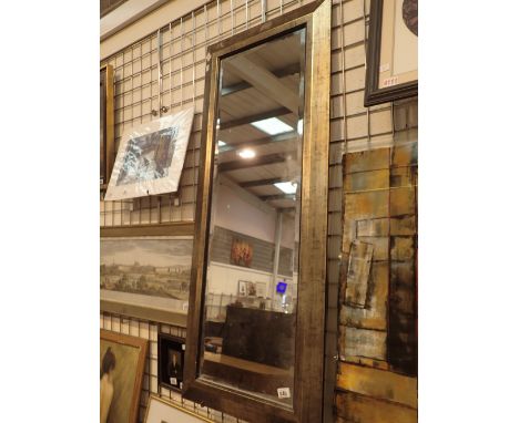 Large bevelled edge gold framed mirror