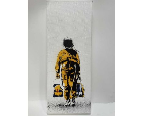 SPQR (b. 1970) limited edition stencil, Store trek. 14/20, inscribed verso, 51cm x 20.5cm, together with a print after the ar