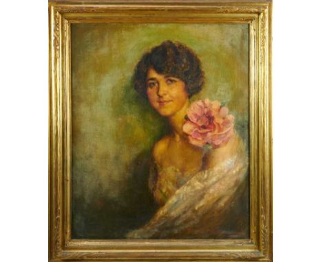 Countess Maria Zichy (1892-1963) oil on canvas - portrait of Mrs Kendall, 75cm x 62cm, in gilt frame