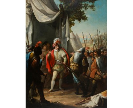 Attributed to Francisco Lacoma Sans (Barcelona, 1784 - Madrid, 1812)"Siege of Taranto"Oil on canvas. 166 x 126 cm.This painti