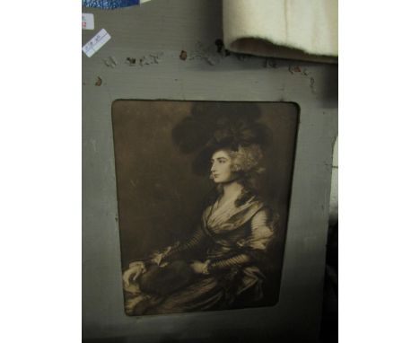 PAINTED FRAMED PORTRAIT OF A VICTORIAN LADY 