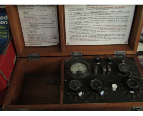 TEAK CASED GALVANOMETER