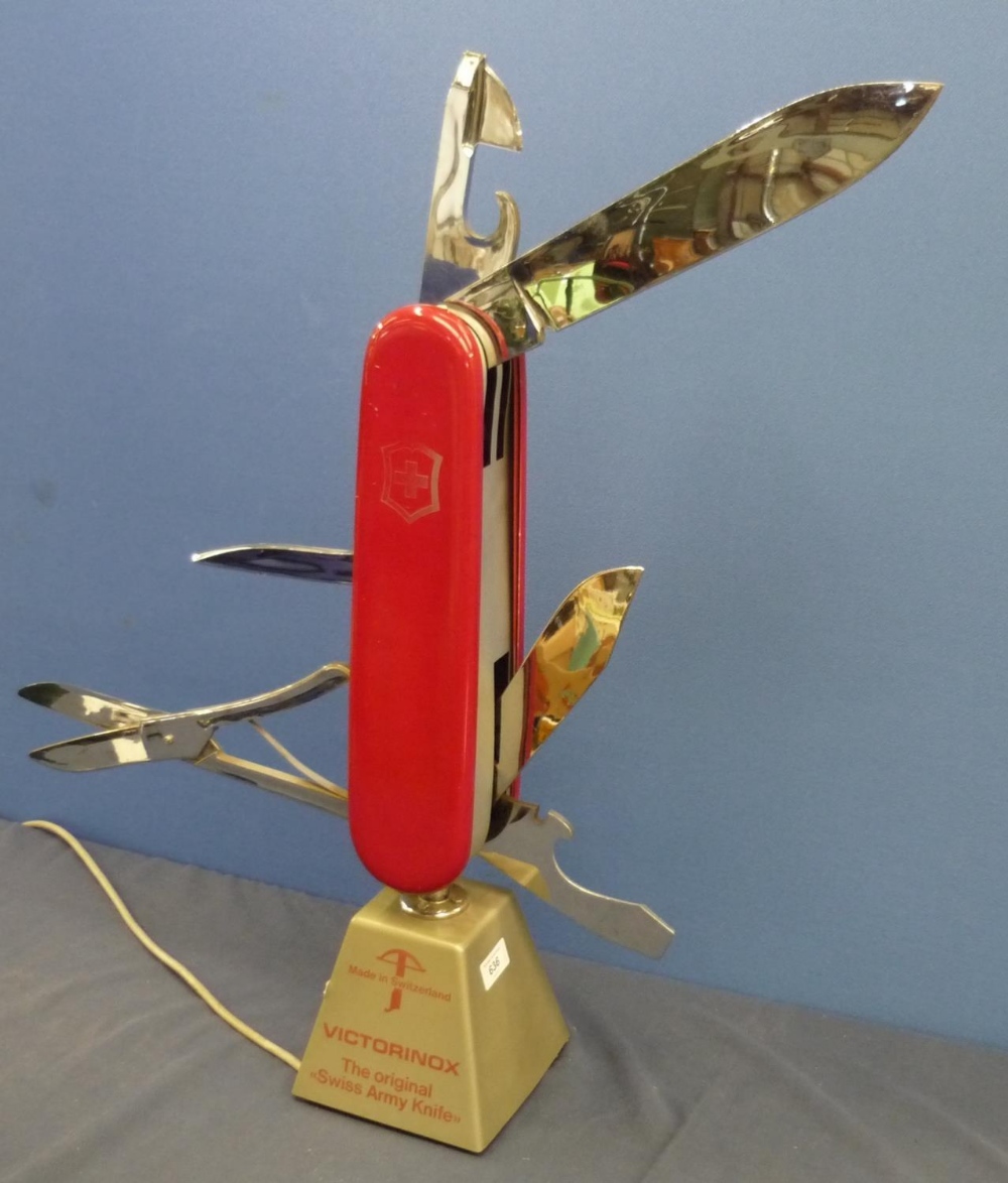 'Victorinox the original Swiss Army knife' shop advertising display stand in working order