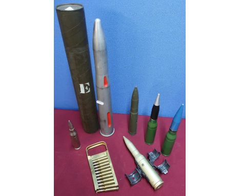 40mm canister, various drill and training rounds including 50 cal, 30mm, Speedloader with inert ammunition, etc 