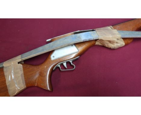 Wooden stocked modern crossbow with aluminium mounts and bow 