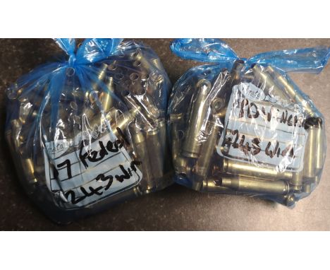 45 Federal .270 Win ammunition casings and 63 Winchester .223 Rem ammunition casings