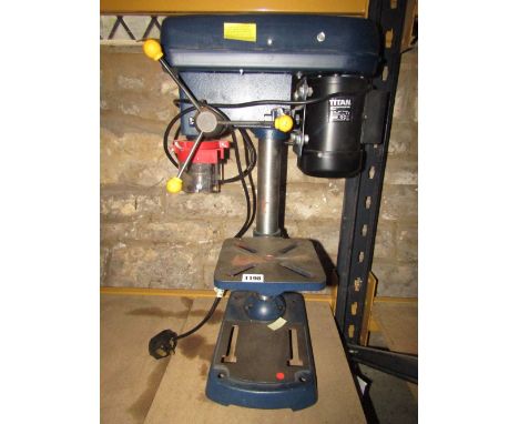 A Titan electric nine speed workshop bench pillar drill, model number SF16N-9