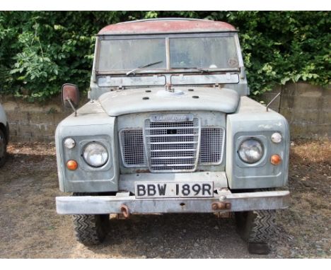 A Land Rover 88" - Light 4x4 utility 4 cylinder petrol 2286cc, 2 axle rigid body, grey, registration BBW 189R, date of first 