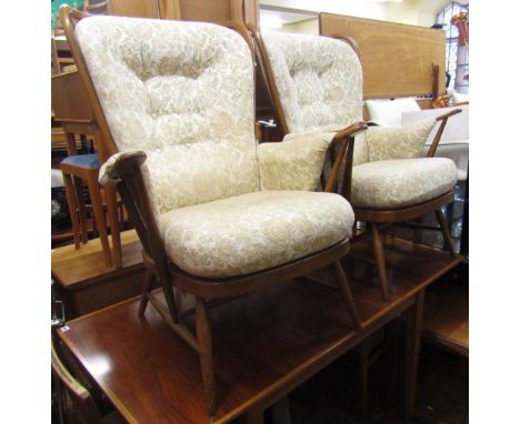 Pair of Ercol Golden Dawn Windsor lounge chairs (2)