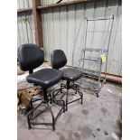 U-Line 40" Shop Step Ladder & (2) High Top Office Chairs (Location: 2785 McCracken Rd., Hernando, MS