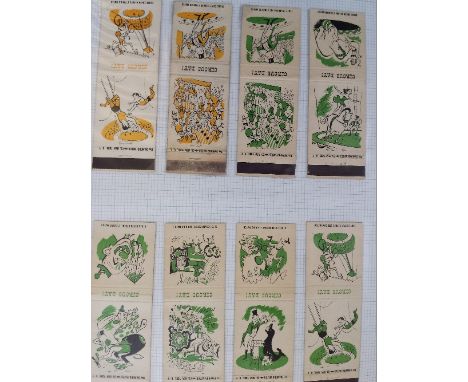 MATCHBOX LABELS, North American selection of skillets, mainly post-WWII, inc. Presidents, Founding Fathers, birds, chess, hor