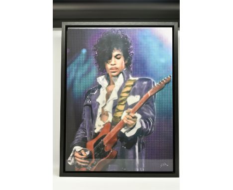 NICK HOLDSWORTH (BRITISH CONTEMPORARY) 'WHEN DOVES CRY', a signed limited edition print depicting a portrait of music legend 