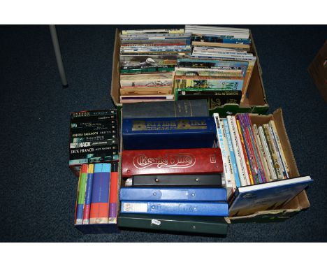 TWO BOXES OF BOOKS, MAGAZINES &amp; EPHEMERA, subjects include motorcycling and motocross, toys, guns, automobilia, Dunlop, c